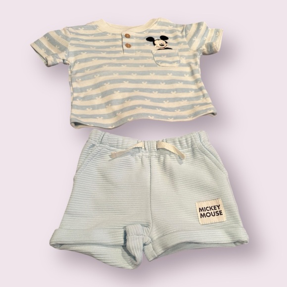 Disney Baby Shirts And Shorts Outfits in Green, Orange, Blue Mickey Mouse Tigger - Picture 3 of 9